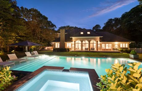 5 57-9 Bull Path Close East Hampton Twilight 1086 Rear-Pool