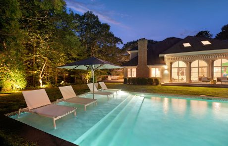 58-9 Bull Path Close East Hampton Twilight 1096 Rear-Pool